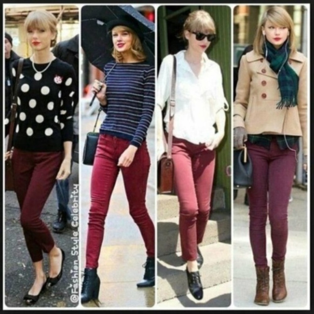 PAIGE Hoxton Ankle Vamp Red Pants. Size 26